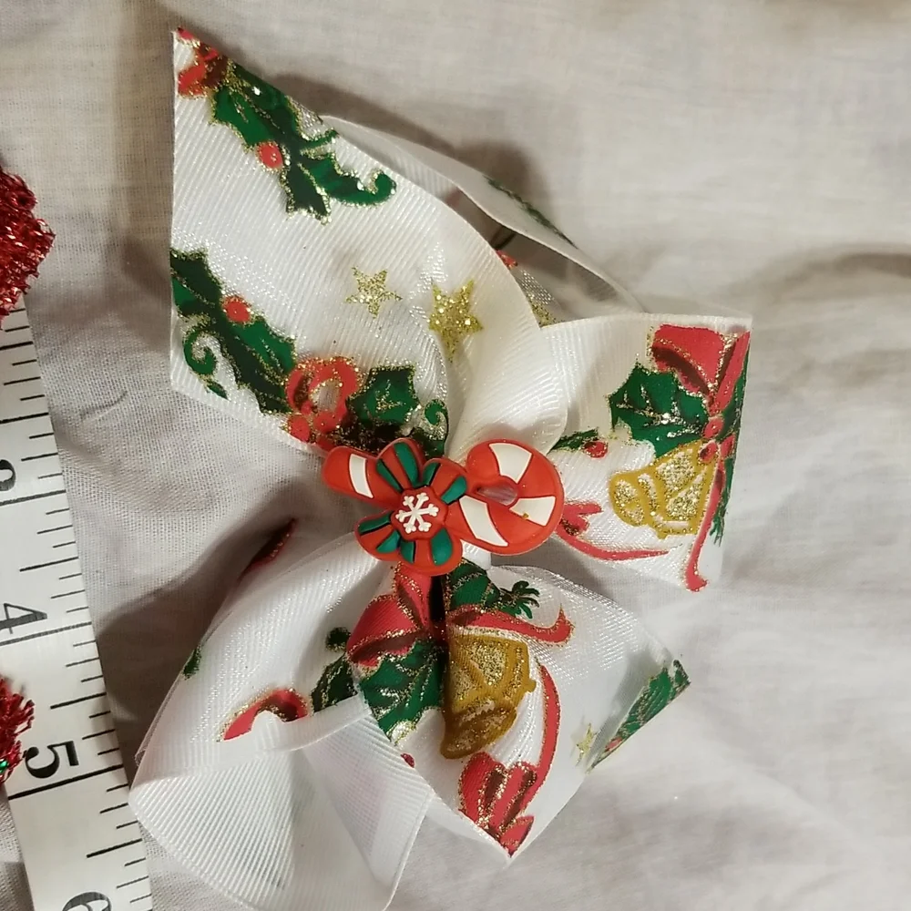 Girls christmas jumbo bows lot
